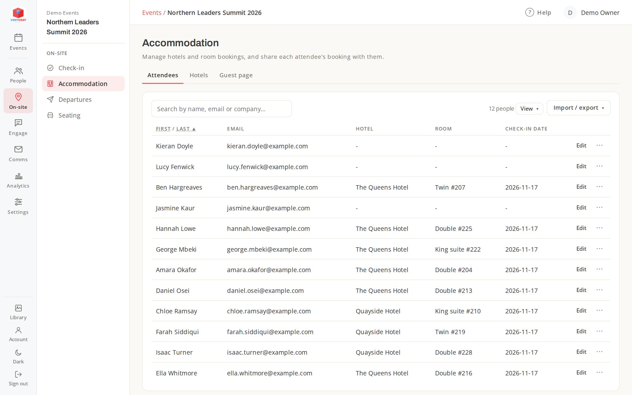 Accommodation with hotels and bookings